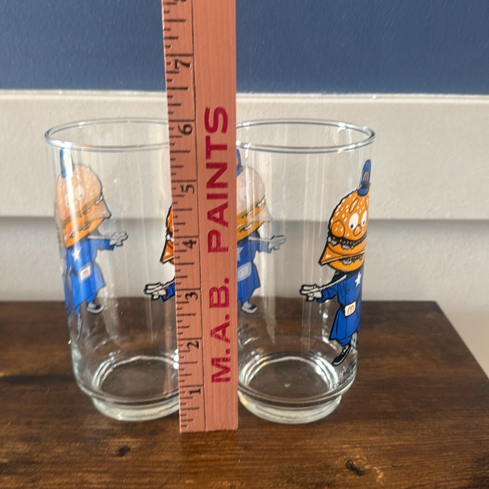 Vintage 1977 Big Mac McDonalds McDonaldland Action Series 16 oz set of 2 - Picture 7 of 8
